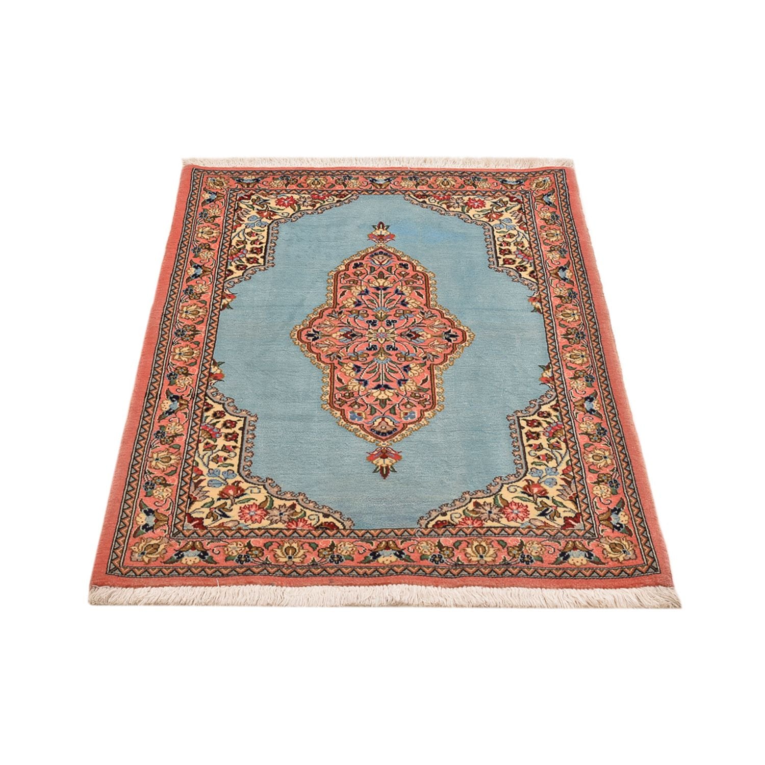 Tappeto Persero - Ghom - 117 x 80 cm - blu chiaro