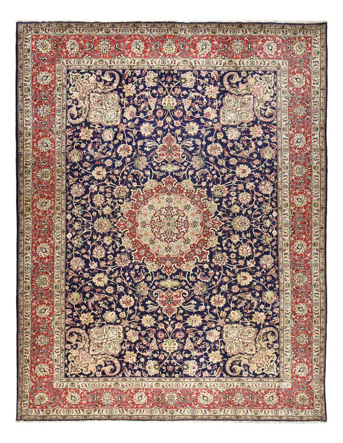Tappeto Persero - Tabriz - Reale - 400 x 300 cm - blu scuro