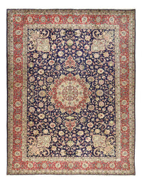 Tappeto Persero - Tabriz - Reale - 400 x 300 cm - blu scuro