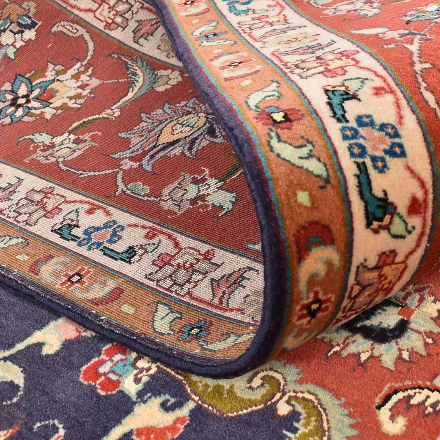 Tappeto Persero - Tabriz - Reale - 255 x 205 cm - blu scuro
