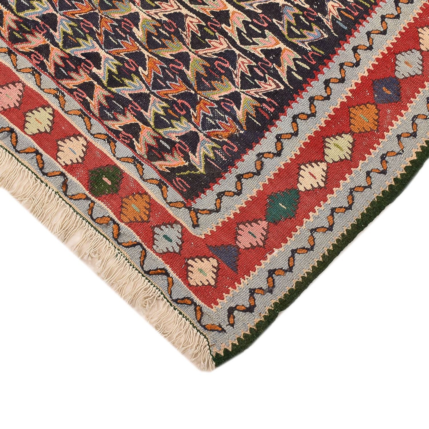 Tappeto Kelim - Orientale quadrato  - 147 x 130 cm - rosso