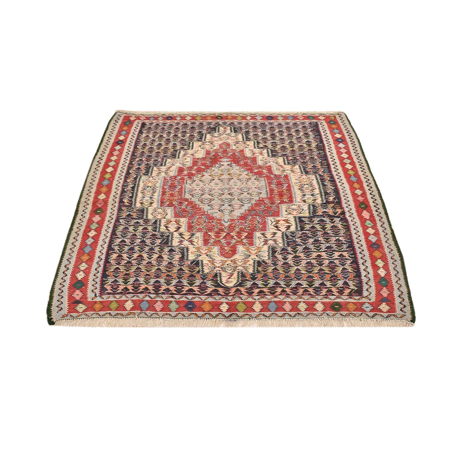 Tappeto Kelim - Orientale quadrato  - 147 x 130 cm - rosso