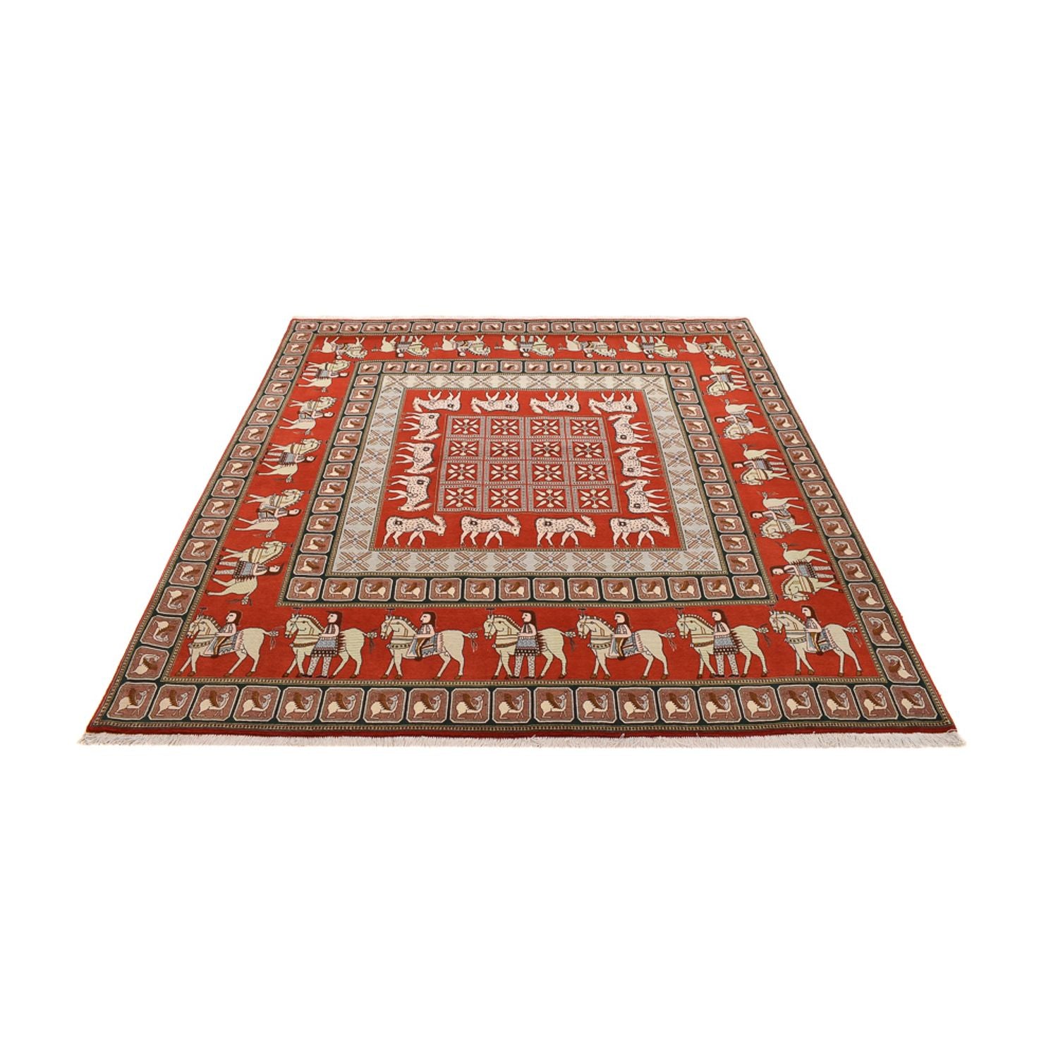 Tappeto Persero - Tabriz - Reale quadrato  - 255 x 245 cm - multicolore