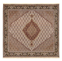 Tappeto Persero - Tabriz - Reale quadrato  - 202 x 196 cm - marrone chiaro