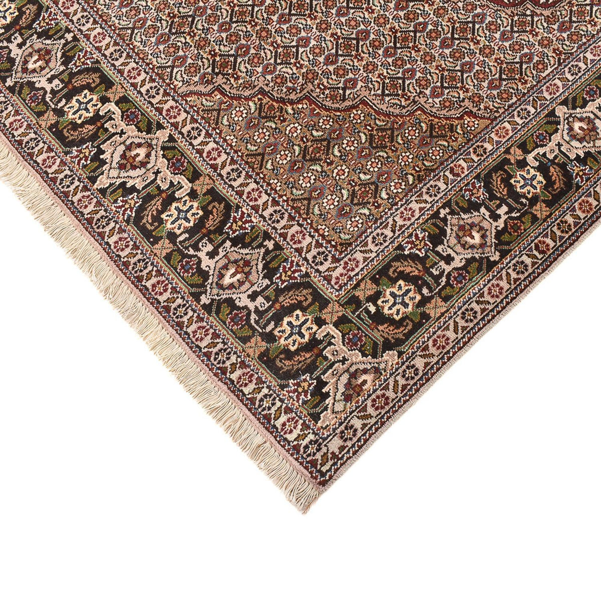 Tappeto Persero - Tabriz - Reale quadrato  - 202 x 196 cm - marrone chiaro