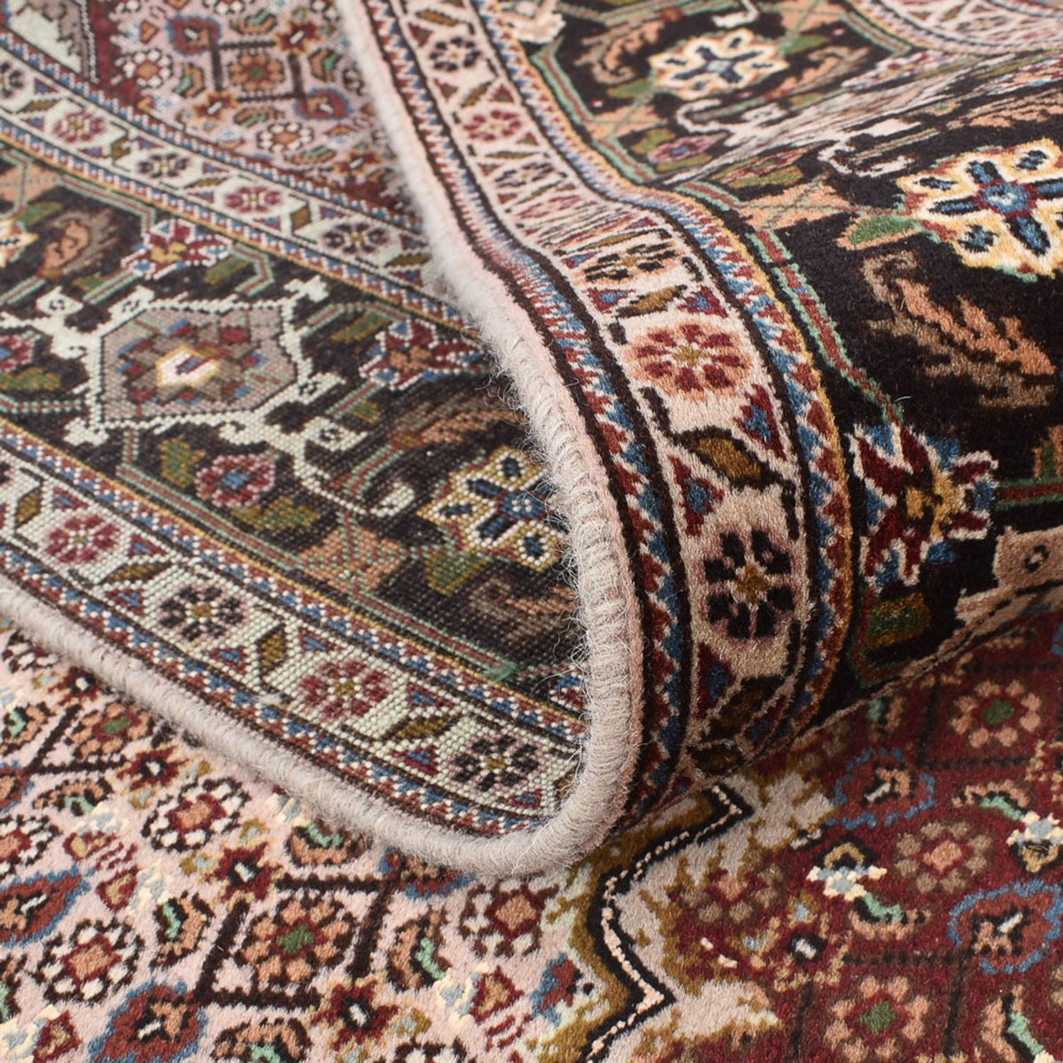 Tappeto Persero - Tabriz - Reale quadrato  - 202 x 196 cm - marrone chiaro