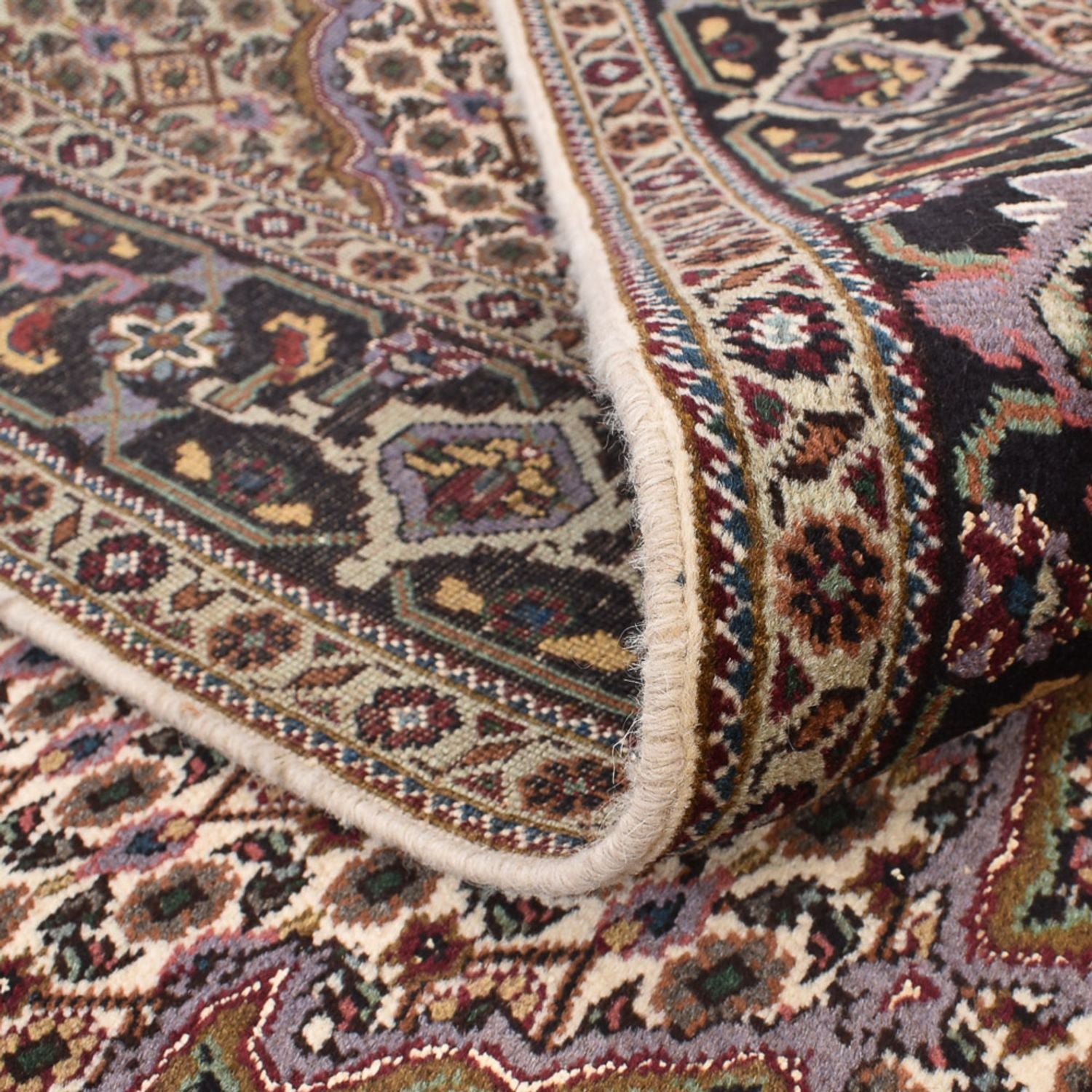 Tappeto Persero - Tabriz - Reale quadrato  - 204 x 204 cm - marrone