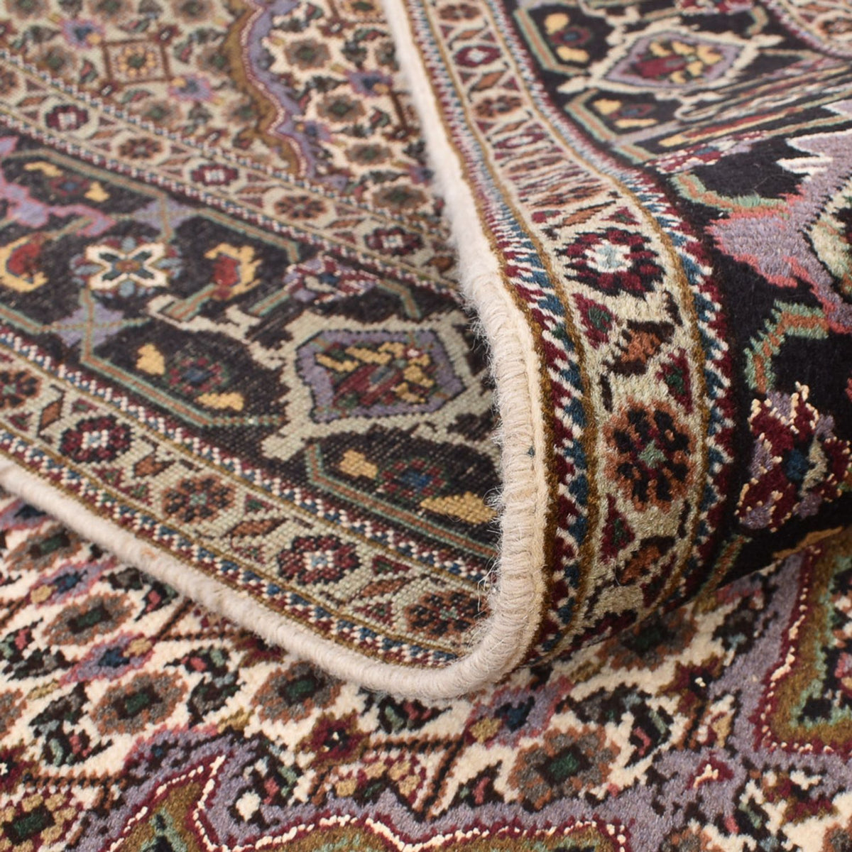Tappeto Persero - Tabriz - Reale quadrato  - 204 x 204 cm - marrone