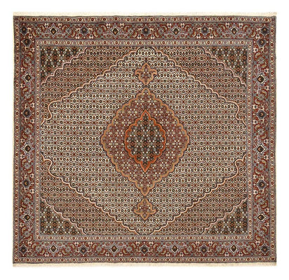 Tappeto Persero - Tabriz - Reale quadrato  - 204 x 196 cm - marrone