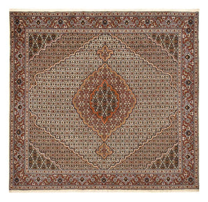 Tappeto Persero - Tabriz - Reale quadrato  - 204 x 196 cm - marrone