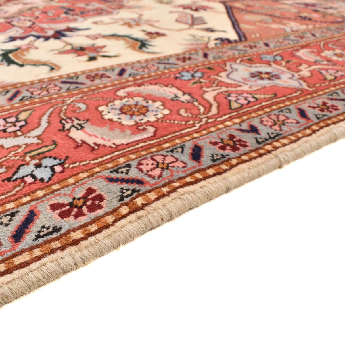 Tappeto Persero - Tabriz - Reale quadrato  - 216 x 195 cm - crema
