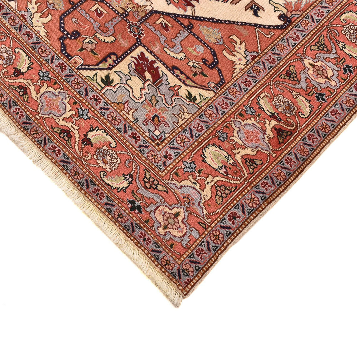 Tappeto Persero - Tabriz - Reale quadrato  - 207 x 205 cm - crema