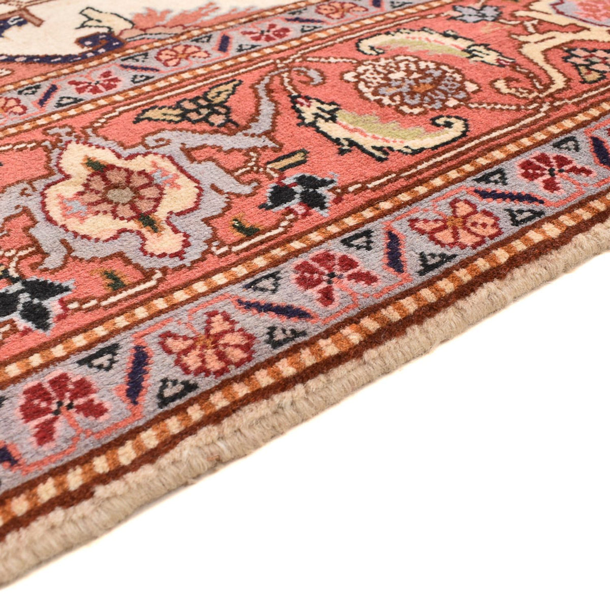 Tappeto Persero - Tabriz - Reale quadrato  - 207 x 205 cm - crema