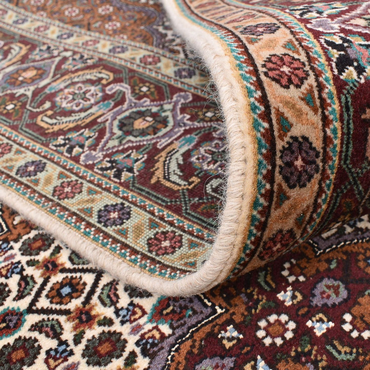 Tappeto Persero - Tabriz - Reale quadrato  - 203 x 200 cm - sabbia