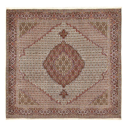 Tappeto Persero - Tabriz - Reale quadrato  - 204 x 200 cm - marrone