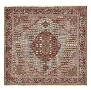 Tappeto Persero - Tabriz - Reale quadrato  - 204 x 200 cm - marrone