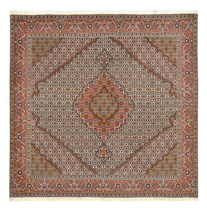 Tappeto Persero - Tabriz - Reale quadrato  - 210 x 206 cm - ruggine