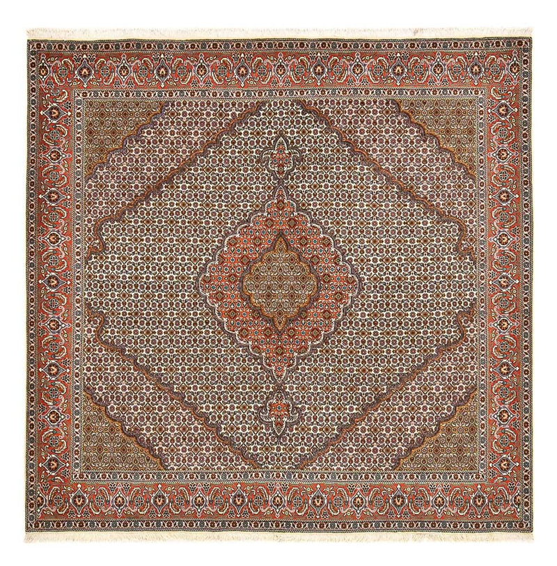 Tappeto Persero - Tabriz - Reale quadrato  - 210 x 206 cm - ruggine