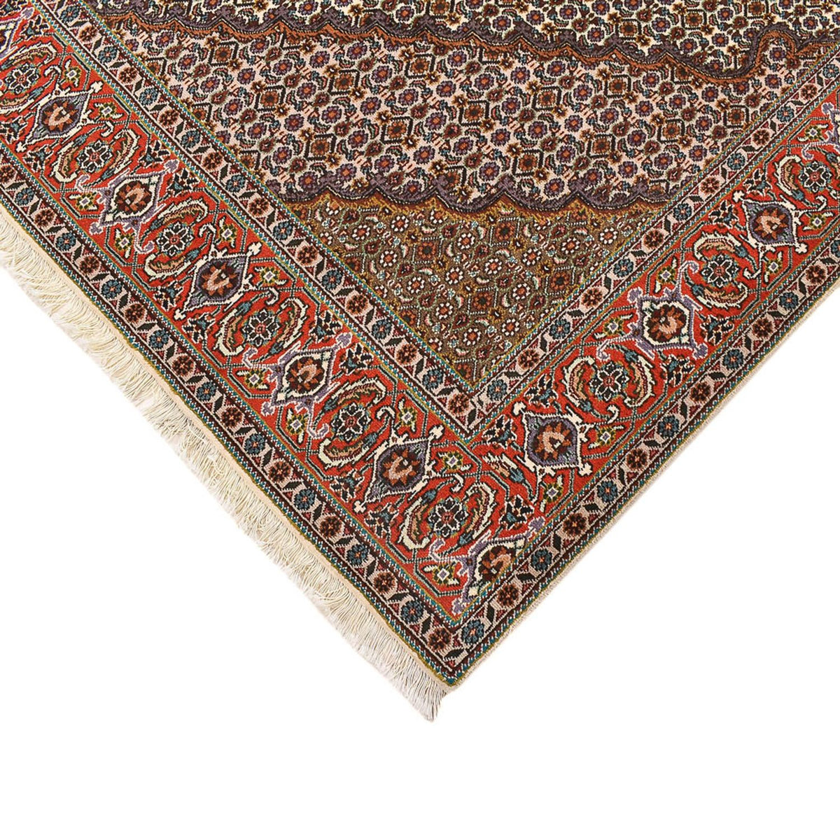 Tappeto Persero - Tabriz - Reale quadrato  - 210 x 206 cm - ruggine