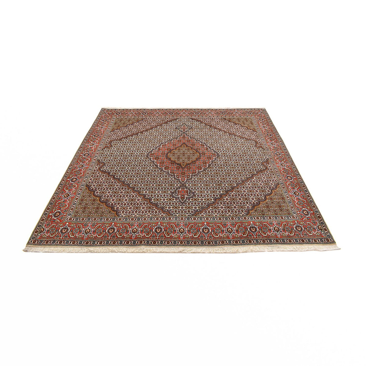 Tappeto Persero - Tabriz - Reale quadrato  - 210 x 206 cm - ruggine