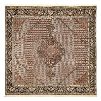 Tappeto Persero - Tabriz - Reale quadrato  - 205 x 204 cm - marrone