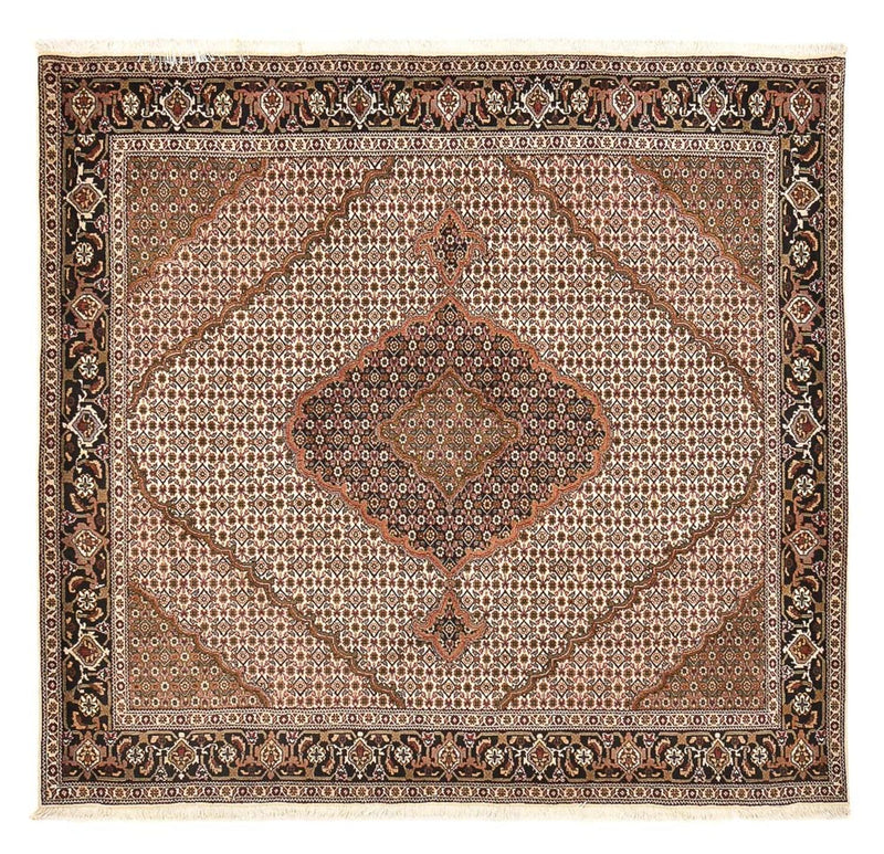 Tappeto Persero - Tabriz - Reale quadrato  - 206 x 202 cm - marrone chiaro