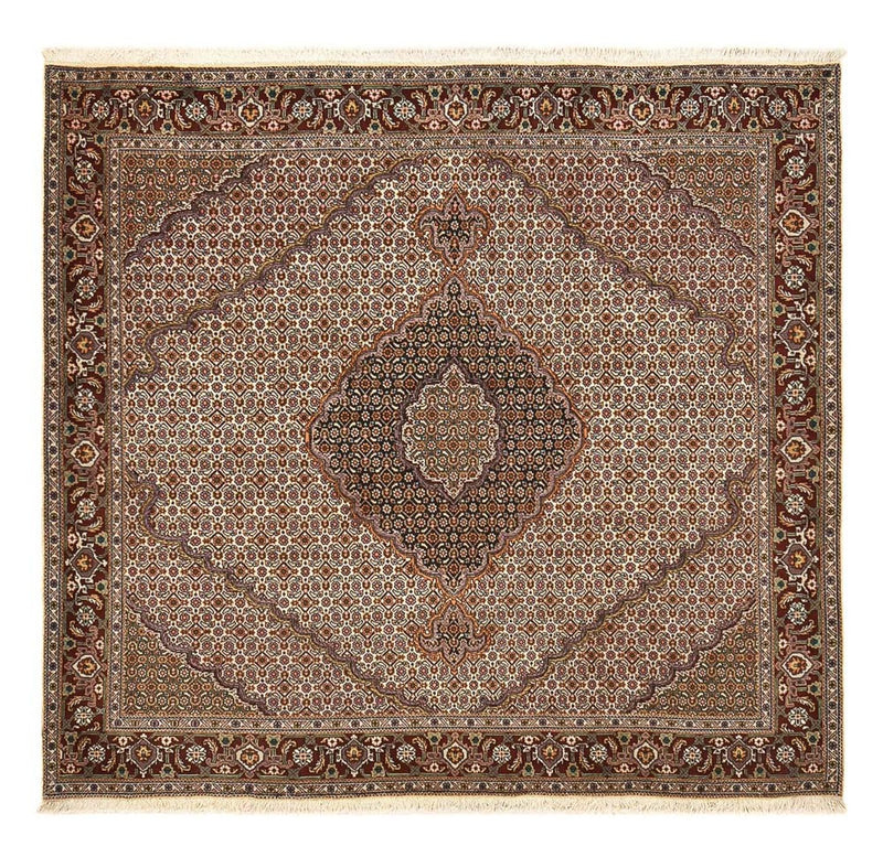 Tappeto Persero - Tabriz - Reale quadrato  - 204 x 198 cm - marrone
