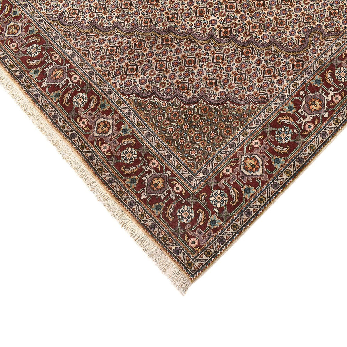 Tappeto Persero - Tabriz - Reale quadrato  - 204 x 198 cm - marrone