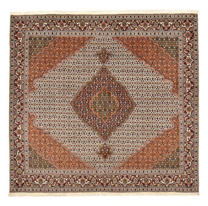 Tappeto Persero - Tabriz - Reale quadrato  - 203 x 200 cm - marrone chiaro