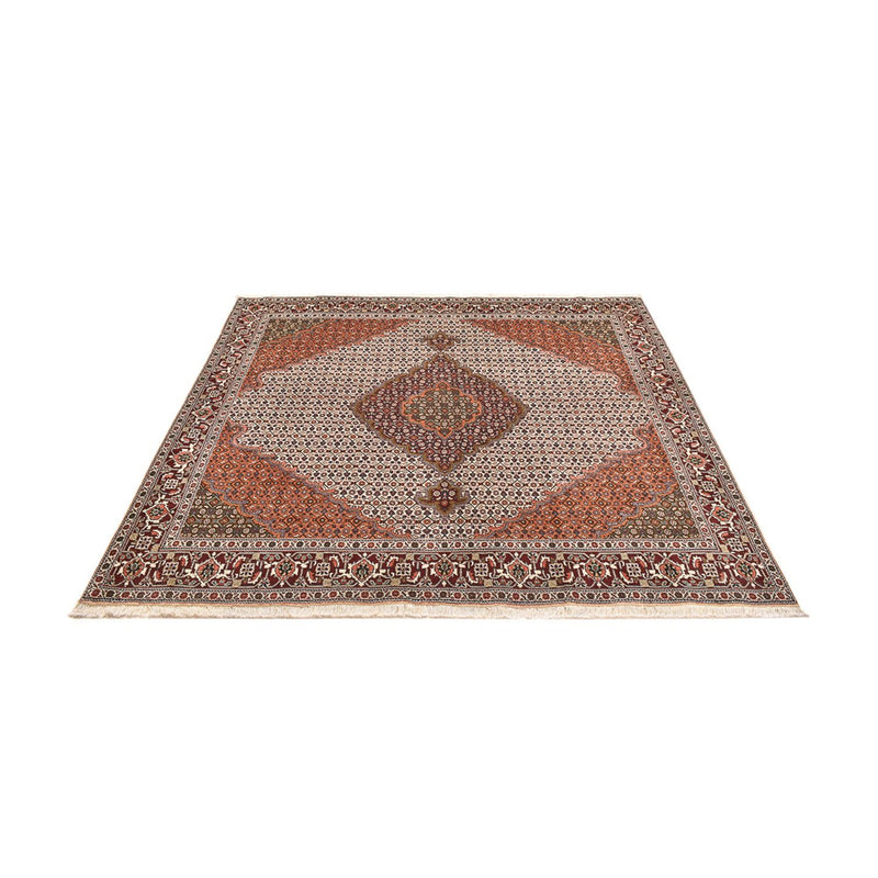Tappeto Persero - Tabriz - Reale quadrato  - 203 x 200 cm - marrone chiaro