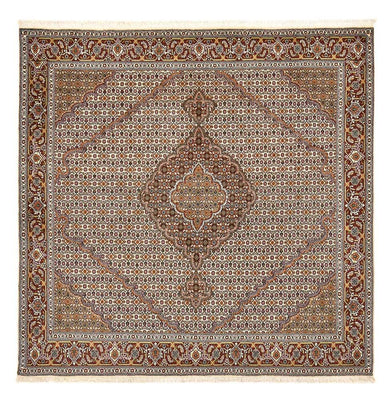 Tappeto Persero - Tabriz - Reale quadrato  - 208 x 198 cm - marrone chiaro