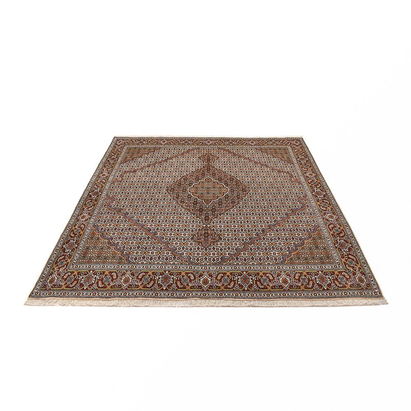 Tappeto Persero - Tabriz - Reale quadrato  - 208 x 198 cm - marrone chiaro