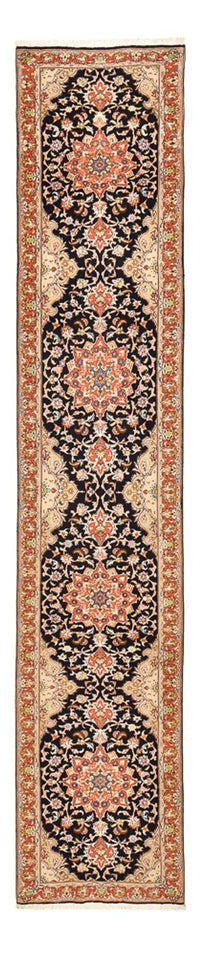Tappeto corsia Tappeto Persero - Tabriz - Reale - 380 x 75 cm - blu scuro