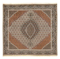 Tappeto Persero - Tabriz - Reale quadrato  - 206 x 202 cm - marrone chiaro