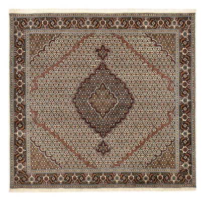 Tappeto Persero - Tabriz - Reale quadrato  - 200 x 200 cm - marrone