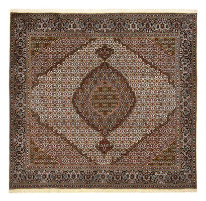 Tappeto Persero - Tabriz - Reale quadrato  - 203 x 200 cm - marrone
