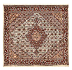 Tappeto Persero - Tabriz - Reale quadrato  - 204 x 198 cm - marrone chiaro