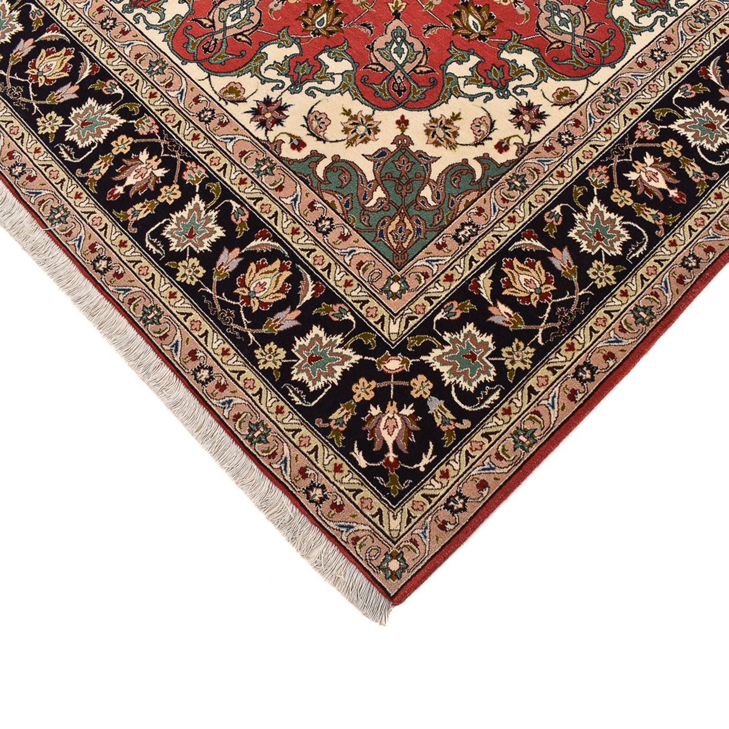 Tappeto Persero - Tabriz - Reale quadrato  - 204 x 200 cm - rosso