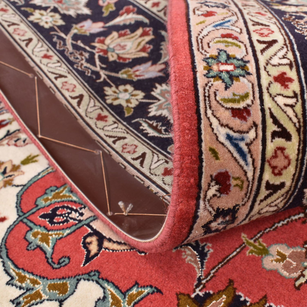 Tappeto Persero - Tabriz - Reale quadrato  - 204 x 200 cm - rosso