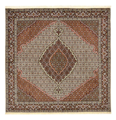 Tappeto Persero - Tabriz - Reale quadrato  - 205 x 201 cm - marrone chiaro