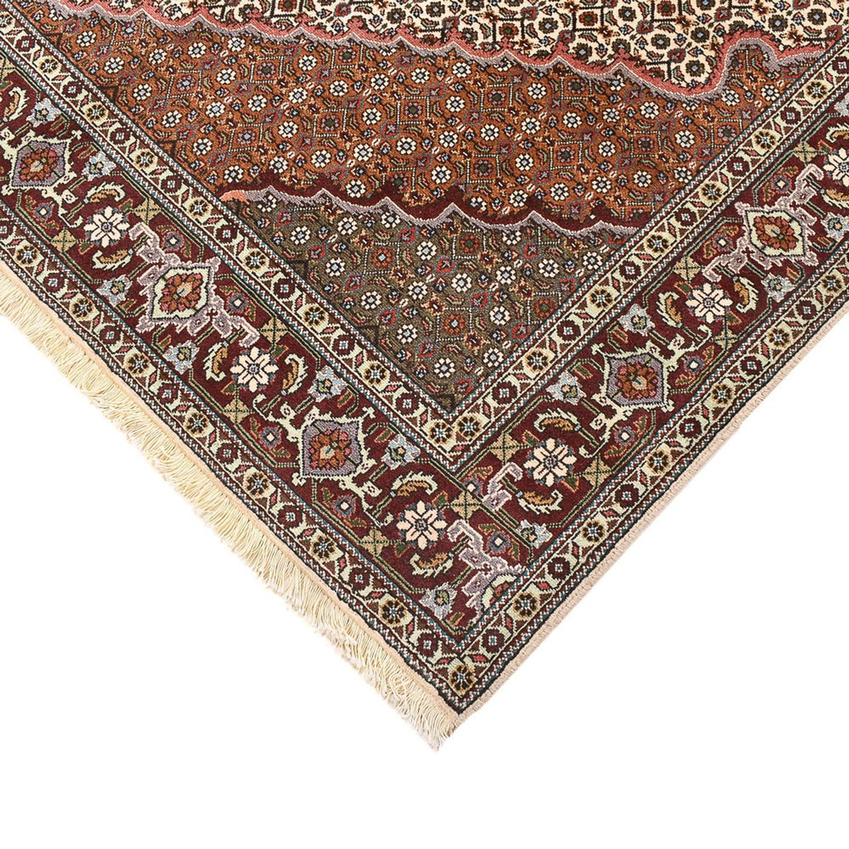 Tappeto Persero - Tabriz - Reale quadrato  - 205 x 201 cm - marrone chiaro
