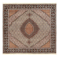 Tappeto Persero - Tabriz - Reale quadrato  - 201 x 201 cm - marrone chiaro