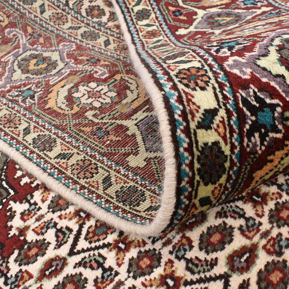 Tappeto Persero - Tabriz - Reale quadrato  - 199 x 198 cm - marrone chiaro