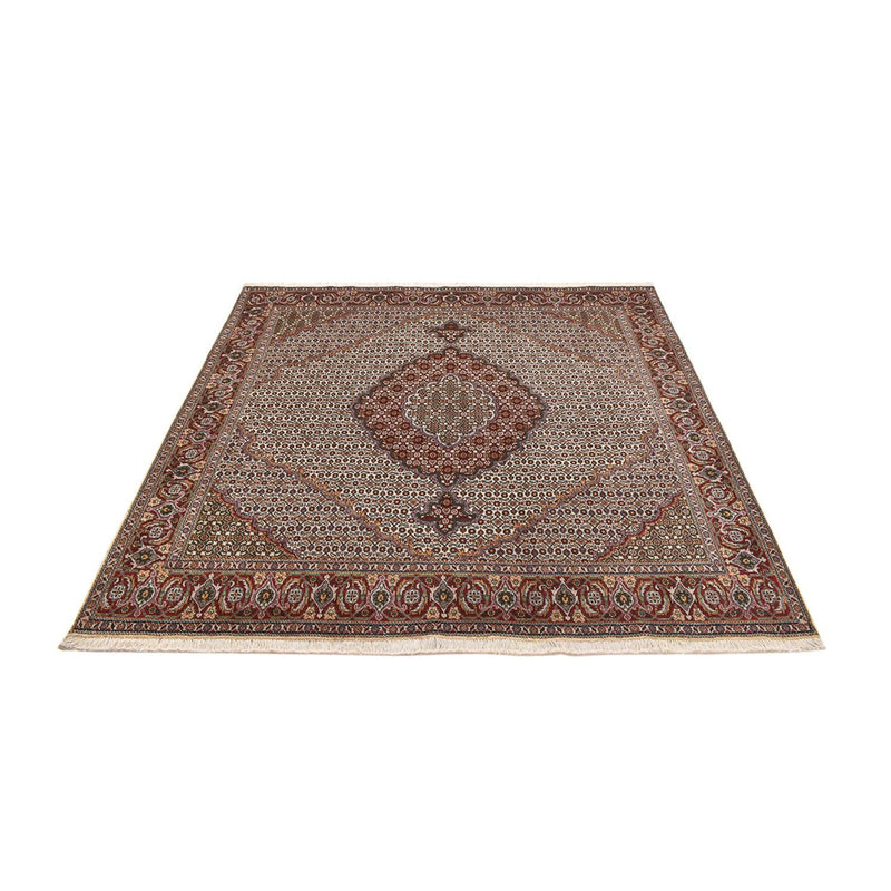 Tappeto Persero - Tabriz - Reale quadrato  - 205 x 204 cm - marrone chiaro