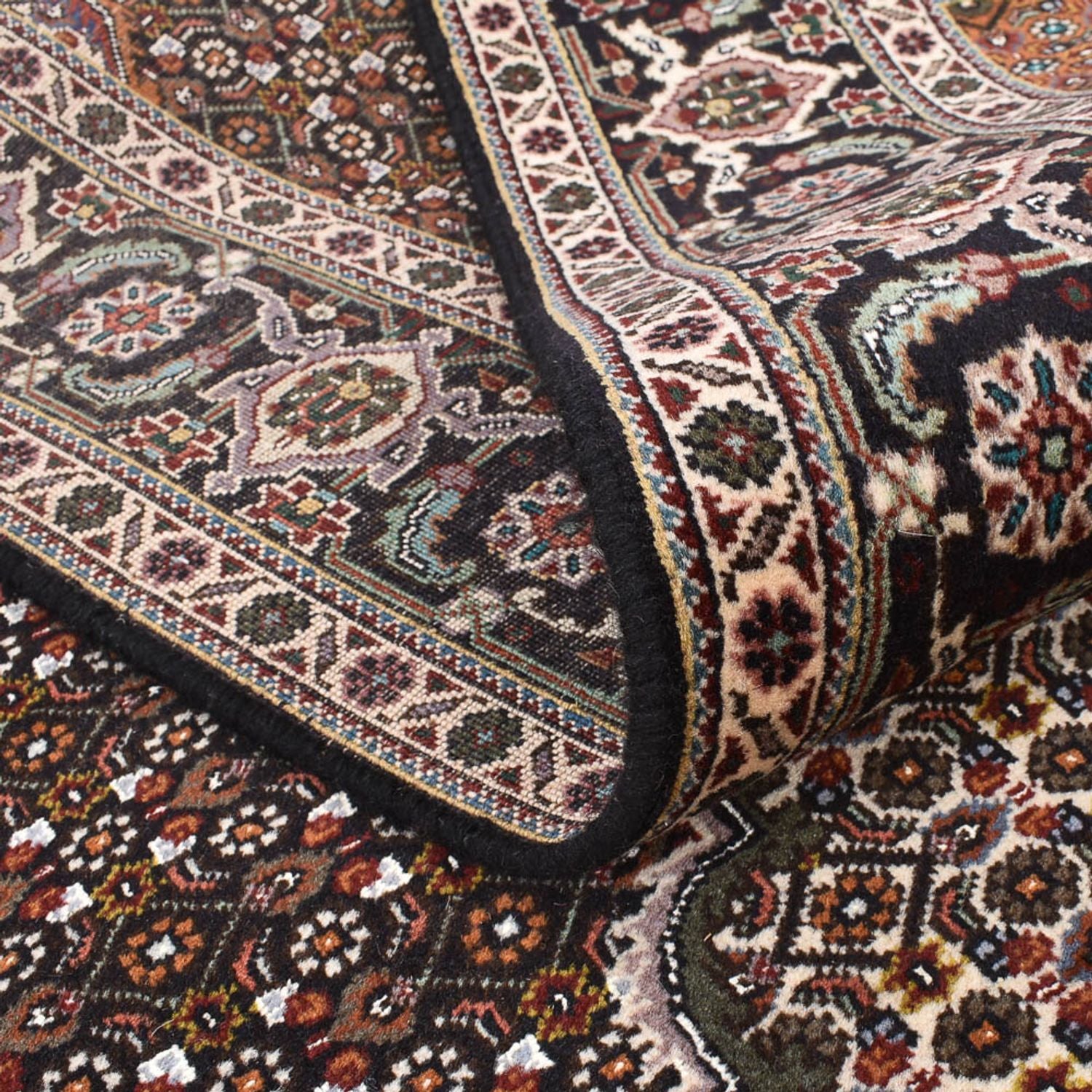 Tappeto Persero - Tabriz - Reale quadrato  - 203 x 203 cm - marrone