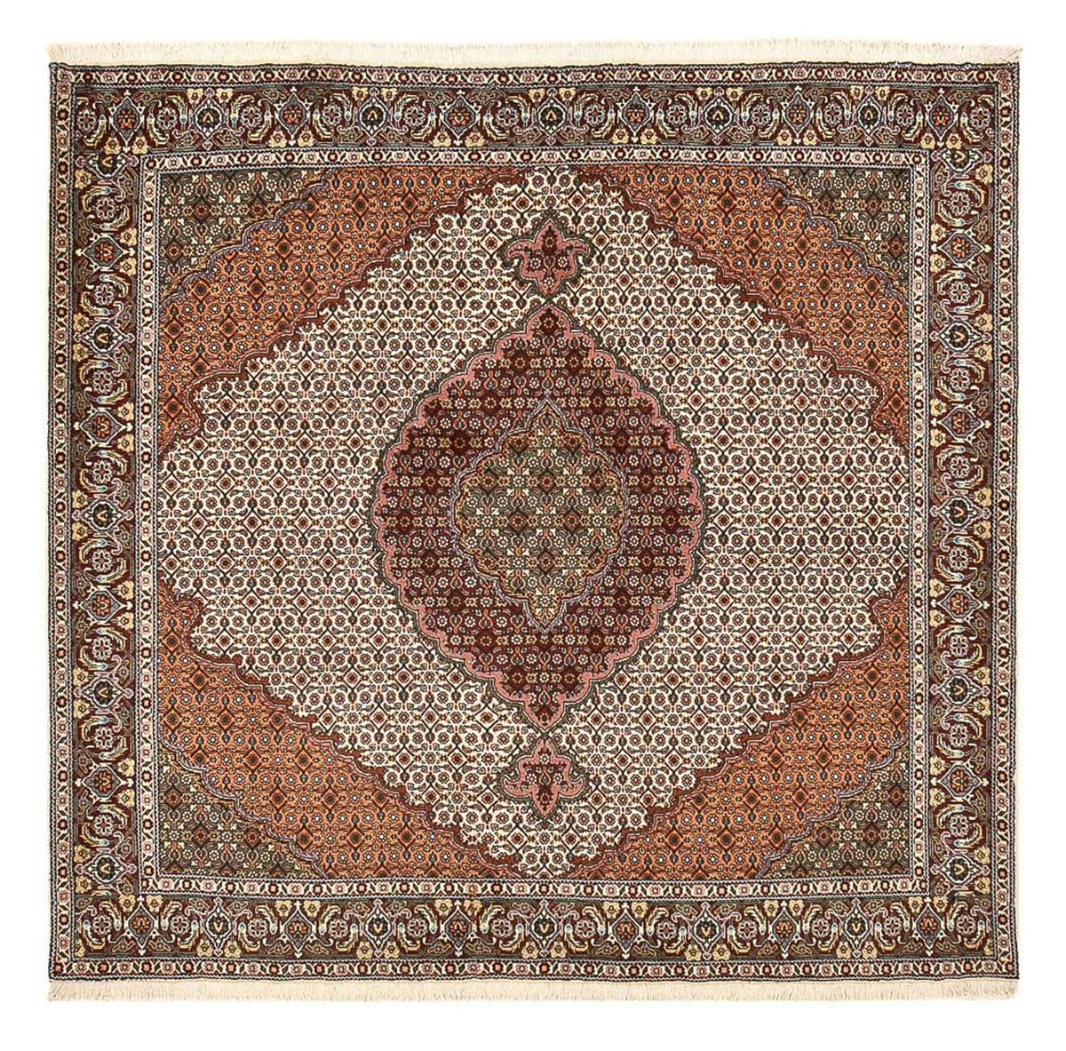 Tappeto Persero - Tabriz - Reale quadrato  - 203 x 199 cm - multicolore