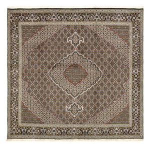 Tappeto Persero - Tabriz - Reale quadrato  - 201 x 200 cm - marrone