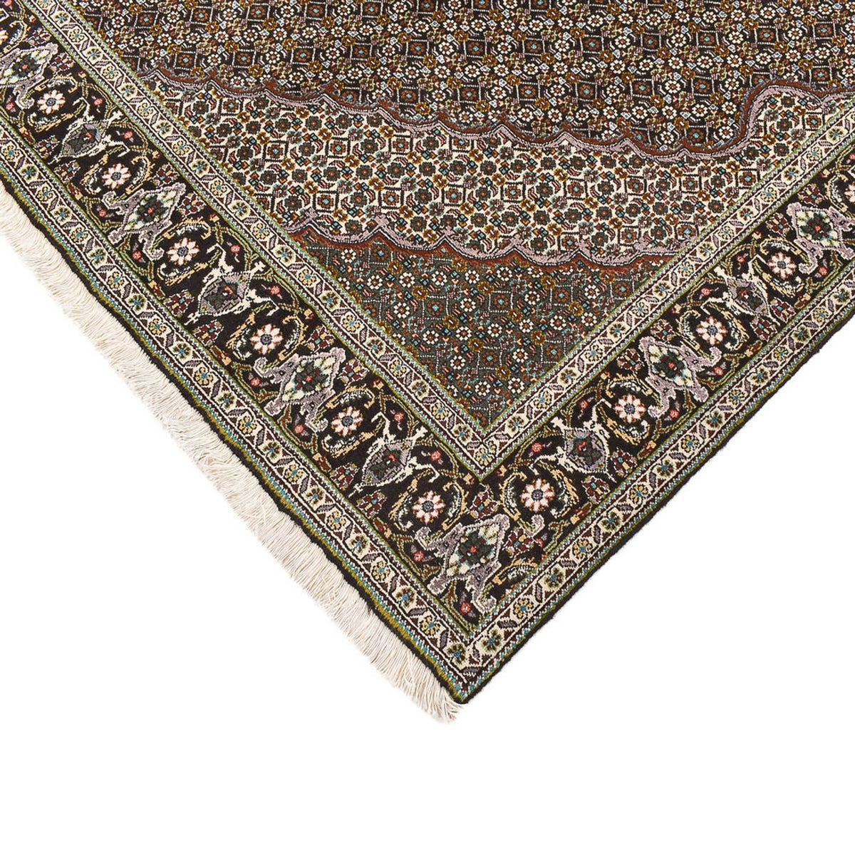 Tappeto Persero - Tabriz - Reale quadrato  - 201 x 200 cm - marrone