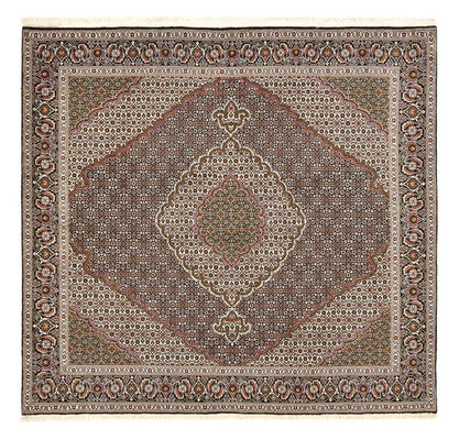 Tappeto Persero - Tabriz - Reale quadrato  - 200 x 197 cm - marrone