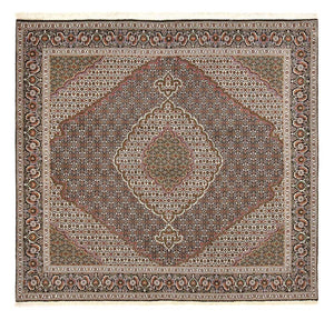 Tappeto Persero - Tabriz - Reale quadrato  - 200 x 197 cm - marrone